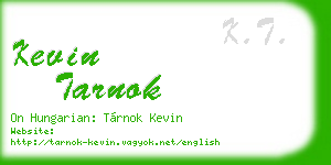 kevin tarnok business card
